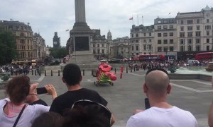 Air Ambulance Lands in Busy Square