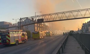 Woman found dead in north London warehouse blaze