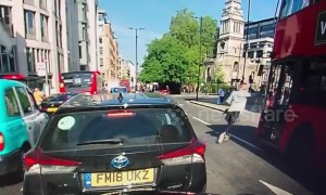 Man has lucky escape after running in front of a central London bus