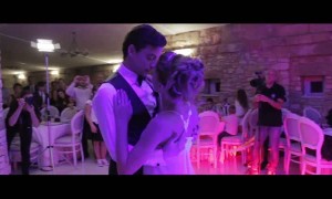 Professional dancers pull off dazzling routine at their wedding