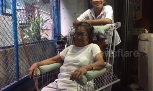 Designer converts old shopping trolleys into wheelchairs for poverty-stricken pensioners