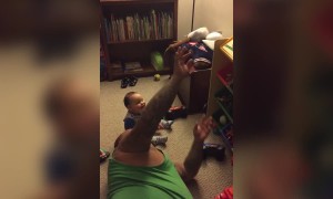 Cute Baby Laughs at Silliest Thing!