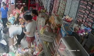 Man Stops his Scooter, but his Scooter Keeps Scooting