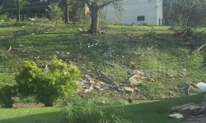 Trail of destruction left by monster twister revealed in Jefferson City, Missouri USA
