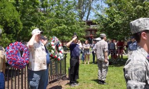 Various Memorial Day ceremonies take place in John Paul Jones Park, New York, USA