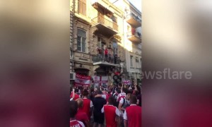 Arsenal fans take over Baku ahead of Europa League final