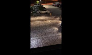 Intense hail storm pelts Denver