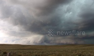 Incredible supercell storm in Colorado countryside