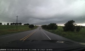 Lightning Striking During Drive