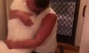 Ecstatic dog's beautiful reunion with owner after 10 days apart