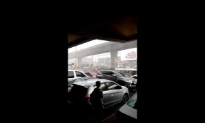 Tropical downpour batters drivers in the Philippines