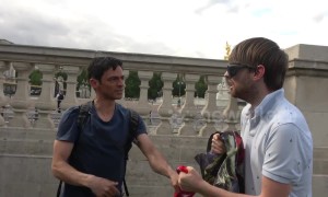Red Hat Showdown: Trump supporters and protestors scuffle over Trump hat outside Buckingham Palace during presidential visit