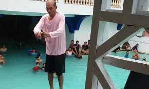 Ambivalent Diver with an Audience