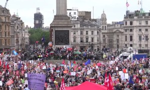 Massive London protest against Trump: 'You're not welcome here'