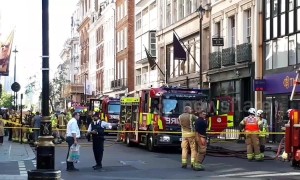 Firefighters on scene in Mayfair area of London