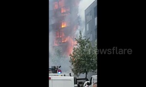 20 flats destroyed by massive fire in east London’s Barking