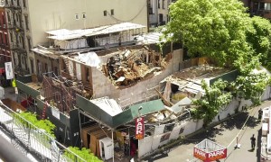 Condemned Manhattan building partially collapses