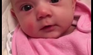 8-week-old baby says 