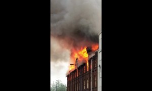 Flats evacuated as flames burst out of Walsall warehouse