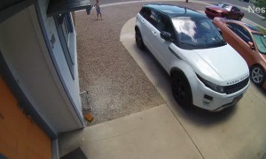 Huge Wind Hurls Kids on Trampoline