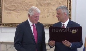 20 years after stopping ethnic cleansing, Bill Clinton awarded "Order of Freedom" medal in Kosovo