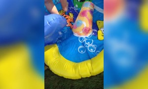 Little Girl is Confused About Slide