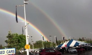 Stunning Double Rainbow Sighting