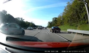 Moment speeding motorist gets instantly pulled over by police on Michigan highway