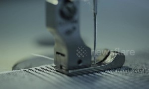 Strangely satisfying close up of sewing machine in action