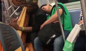 Man Naps Through Musical Morning Commute