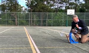 Australian science teacher has a blast with tiny rockets experiment