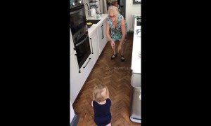 "What's happened to Grandma?" Toddler unmoved by twerking UK gran