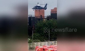 SAS spotted training with helicopters on Manchester rooftop