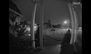 Shocking moment as lightning strikes Kansas City home