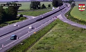 Driver performs extremely dangerous maneuver in opposite direction on highway