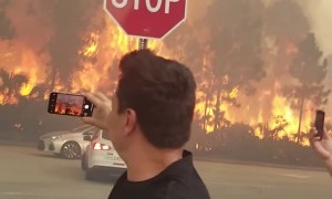 Fast Fire Rushes Toward Onlookers