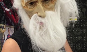 Kids Unimpressed with Halloween Mask