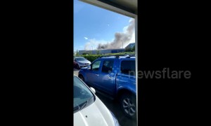 Residents watch smoke pour out of Abingdon building blaze