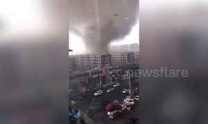 Violent tornado in China's Kaiyuan leaves a trail of destruction