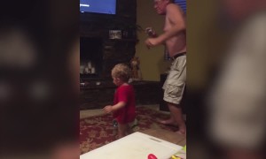 Little Boy only Dances when He has the Spotlight