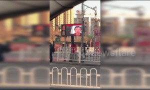 Facial recognition system set up to catch jaywalkers in China