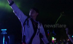 'Party-animal' takes the heat downing an entire bottle of Sriracha