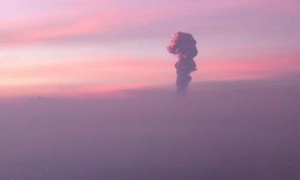 Volcano Eruption from Above
