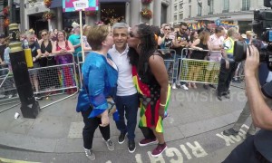 Mwwwah! Sadiq Khan gets kisses from Thornberry and Butler