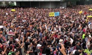 Huge crowds attend latest anti-government protest in Hong Kong