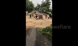 UK tourist witnesses the aftermath of deadly storm in Greece