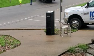 Big Boat Tips Off Trailer