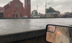Drainage Canal Close to Overflowing