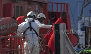 Scores of African migrants rescued from Mediterranean by Spanish coast guard