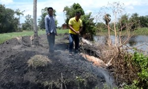 Thai locals baffled by bizarre smoke seen rising from the ground for five months